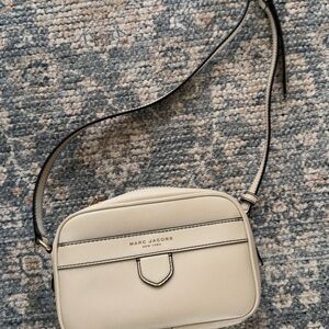 Marc Jacobs Cream Leather Camera Crossbody Bag